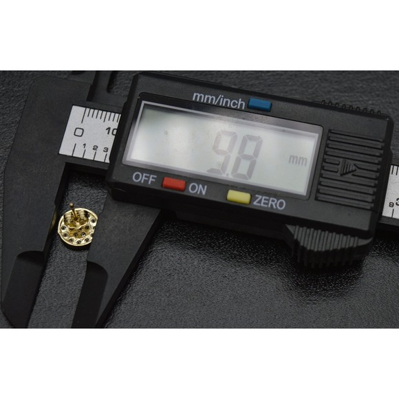 Real 10K Solid Yellow Gold 9.8mm Mens Round Ice Out CZ Stud Earrings 1.5gr - Picture 3 of 5